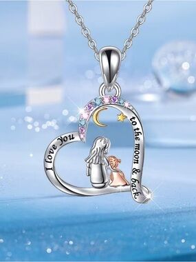 Mother daughter Pendant Necklaces